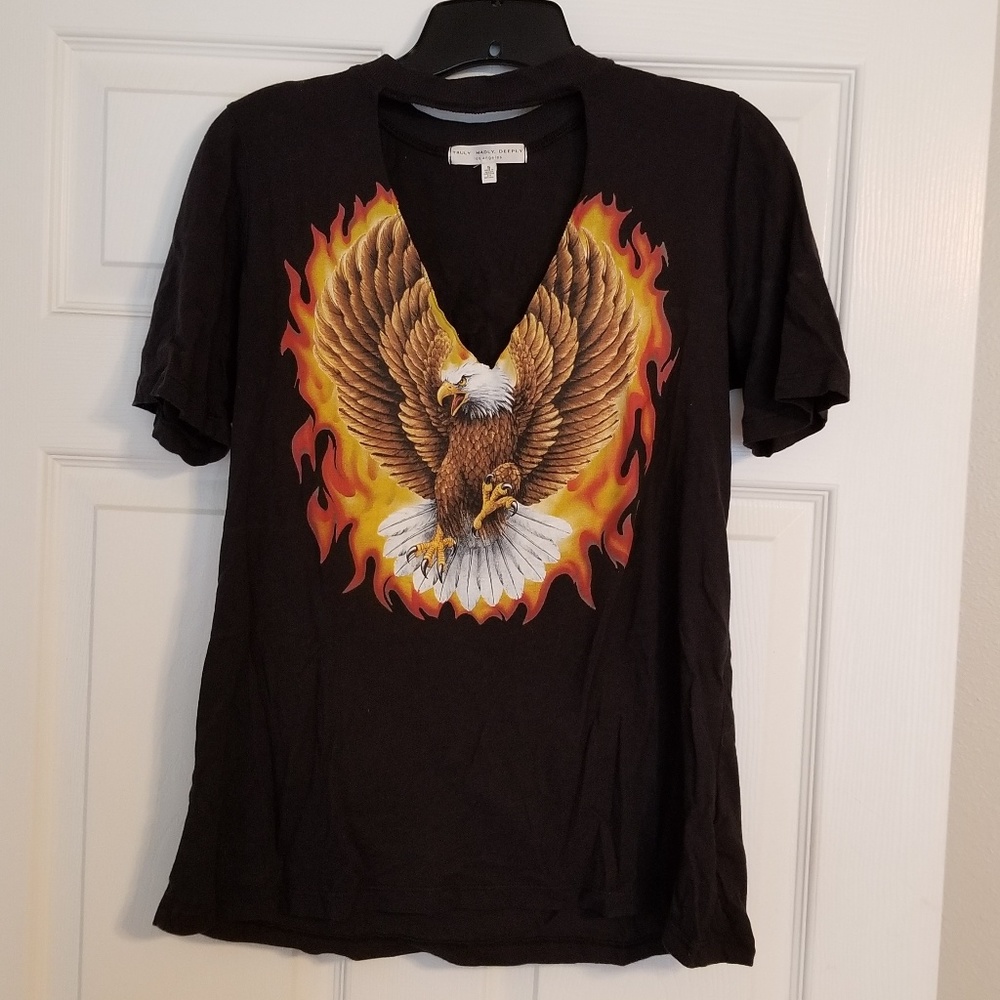 Urban Outfitters Graphic Cutout Tshirt